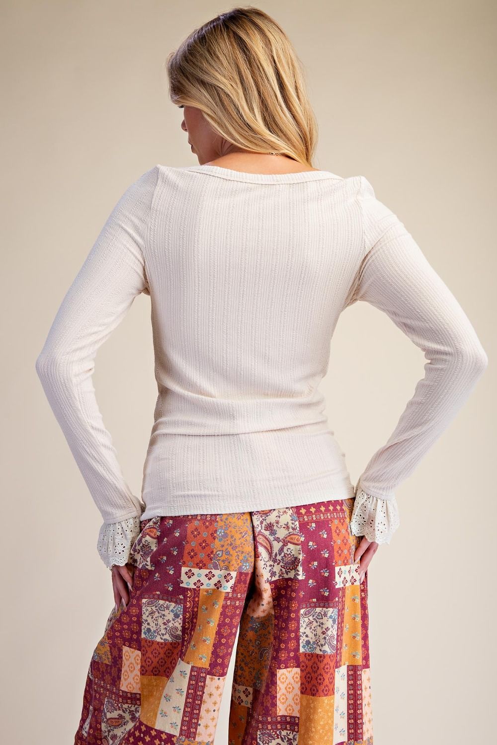 Lace Cuff Top