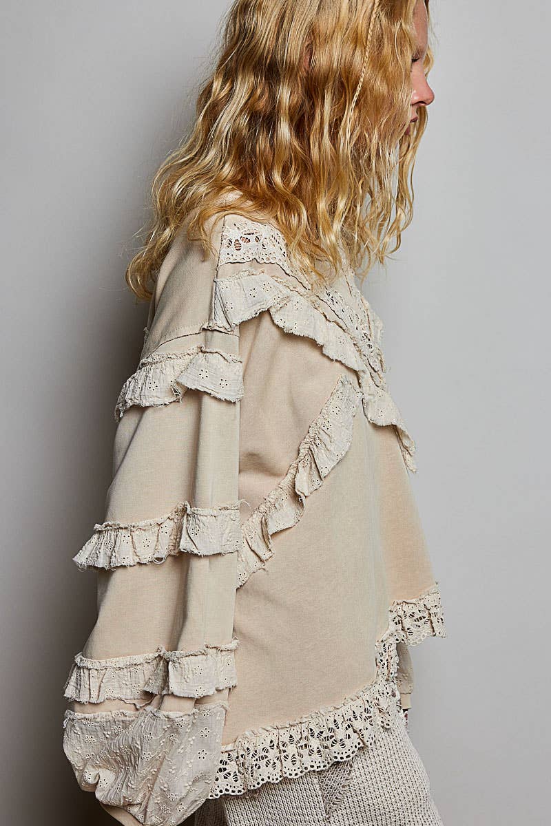 POL: Darling Ruffle Sweatshirt