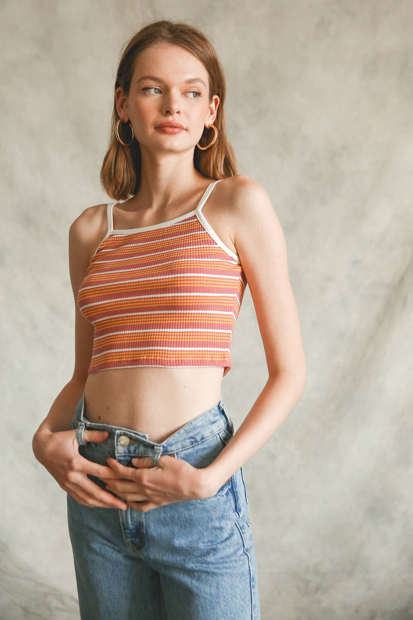 Striped Crop Cami