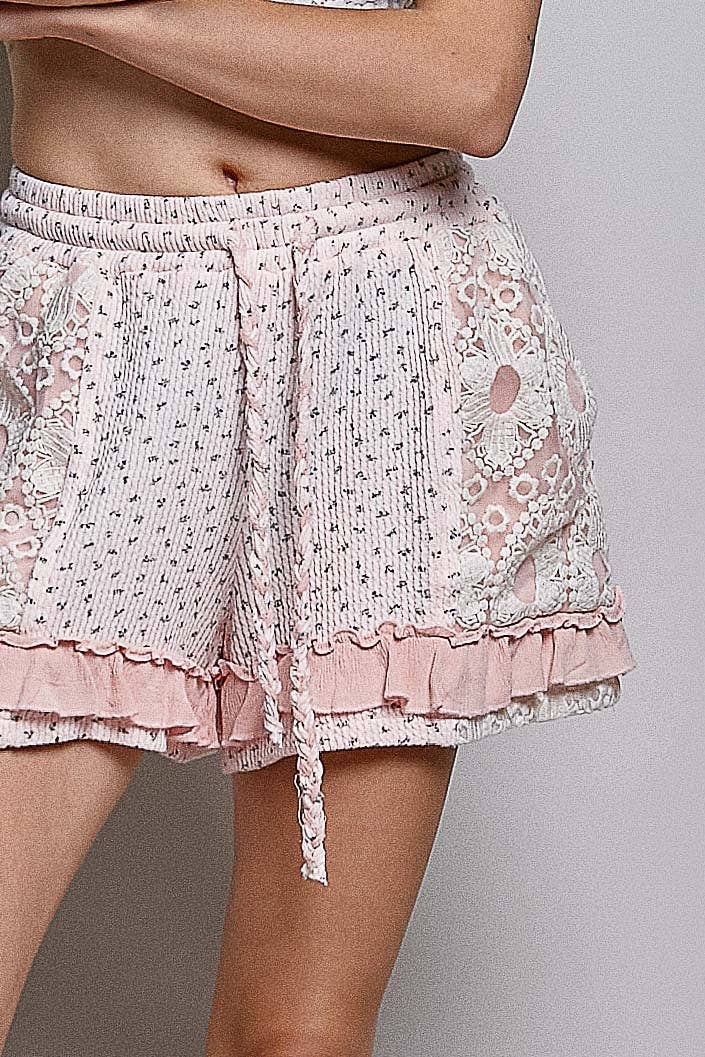 Pol: Floral Knit Shorts