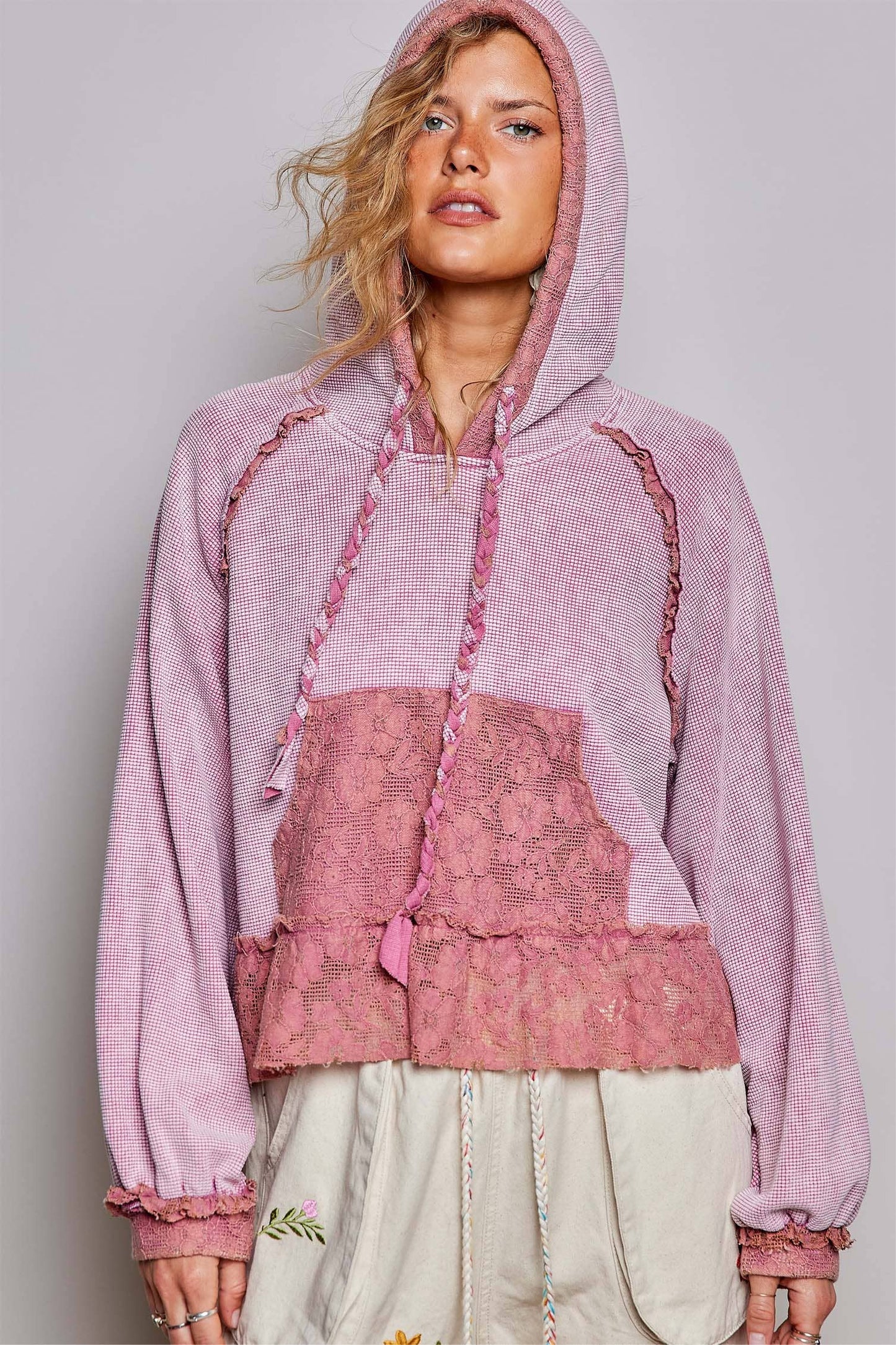 POL: Cropped Thermal Hoodie