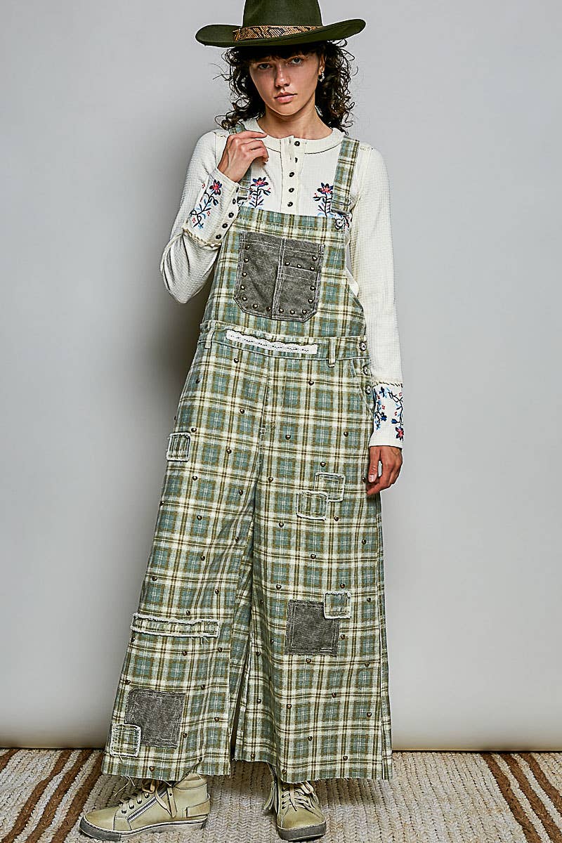 POL: Heart Stud  Overalls