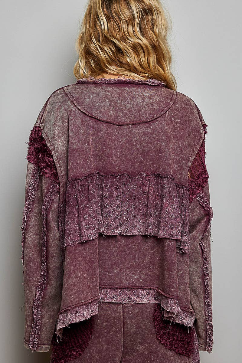 Pol: Ruffled Stud Pullover