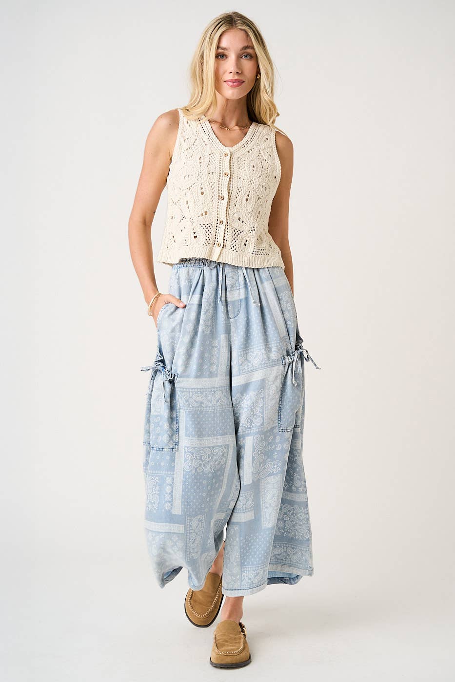 PAISLEY PRINT PANTS
