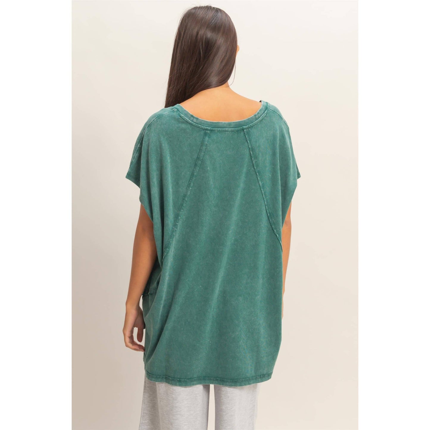 Oversized V-Neck Top