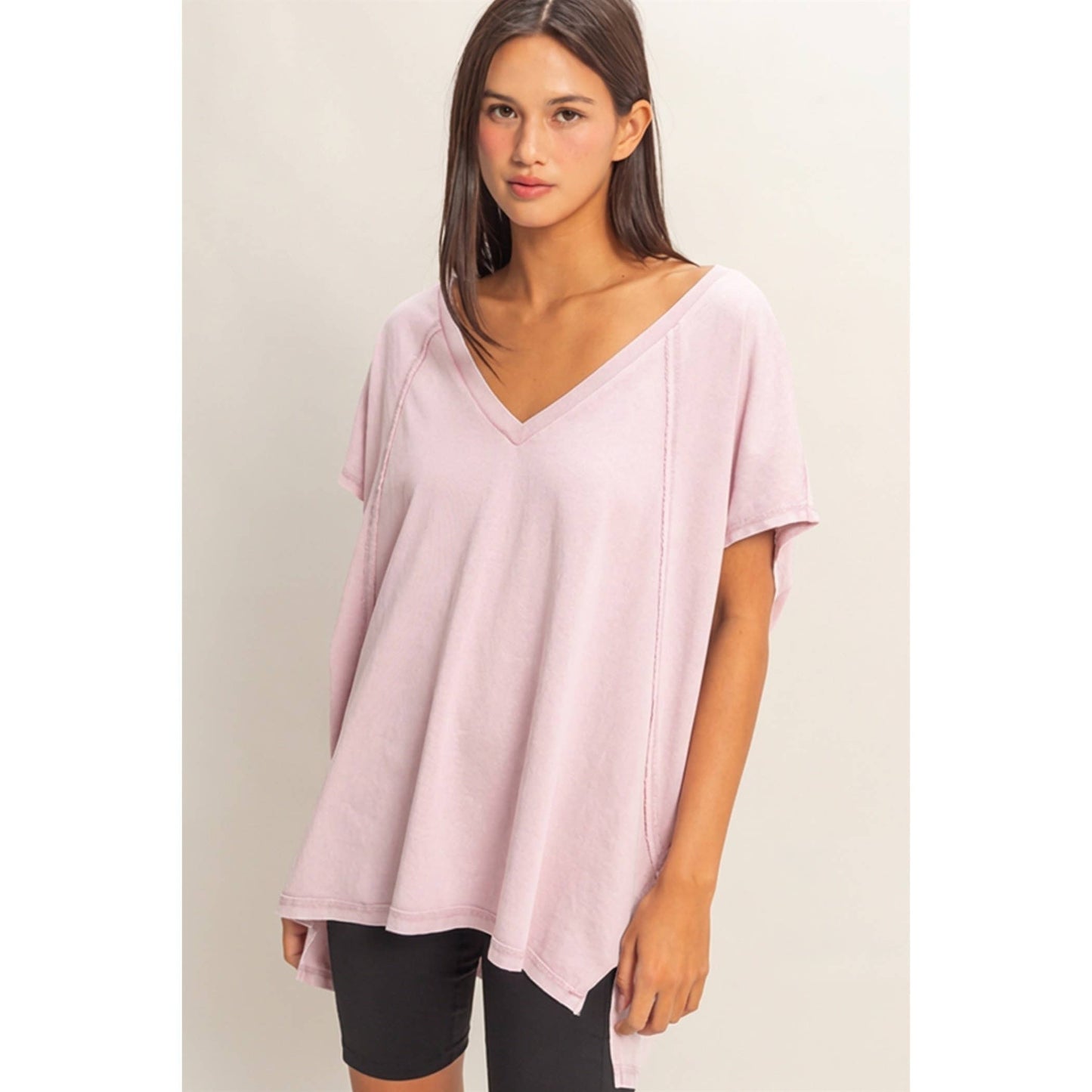 Oversized V-Neck Top
