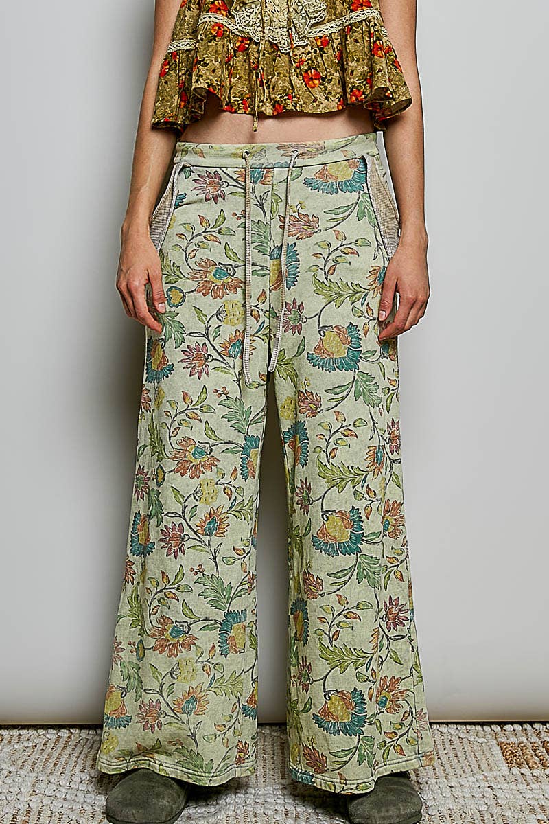 POL: French Terry Print Pants
