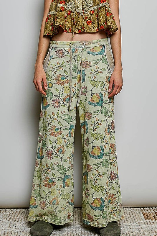 POL: French Terry Print Pants