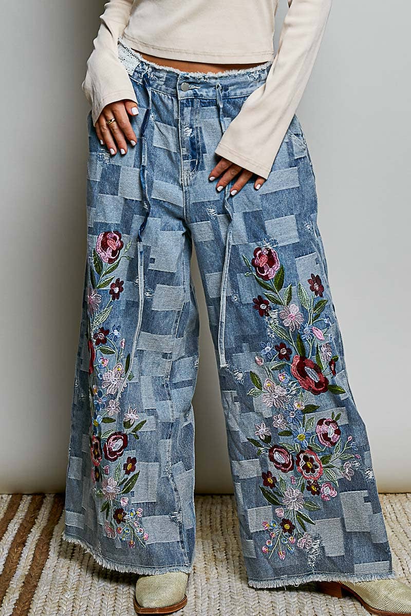Trompe l'oeil Denim Pants