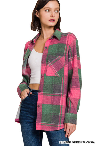 Jacquard Plaid Top