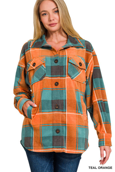 Polar Plaid Fleece Shacket