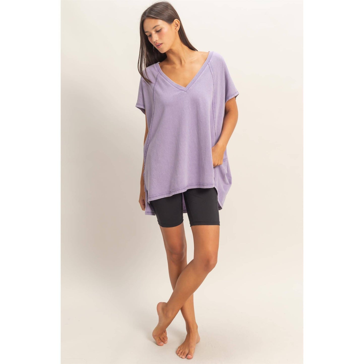 Oversized V-Neck Top