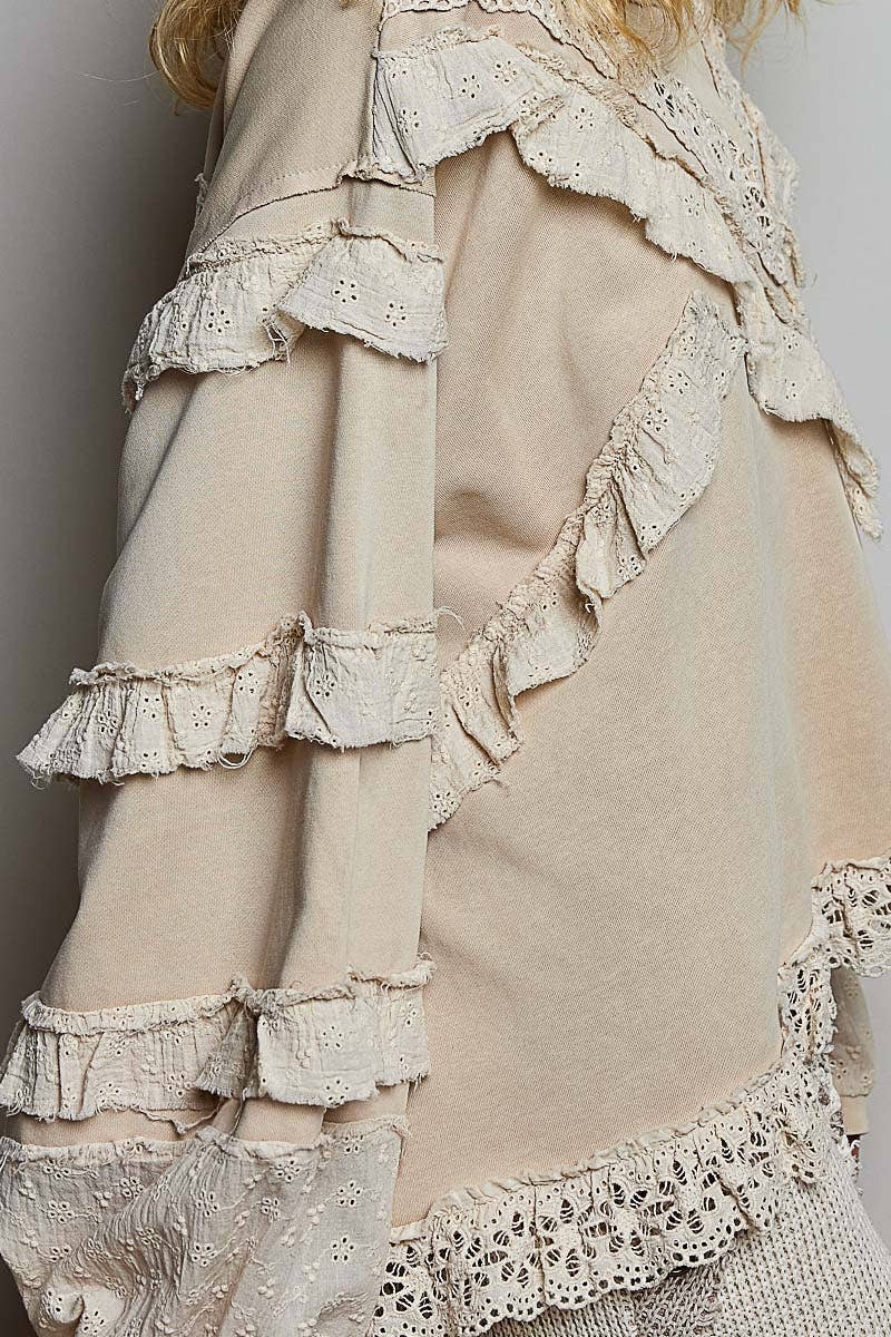 POL: Darling Ruffle Sweatshirt