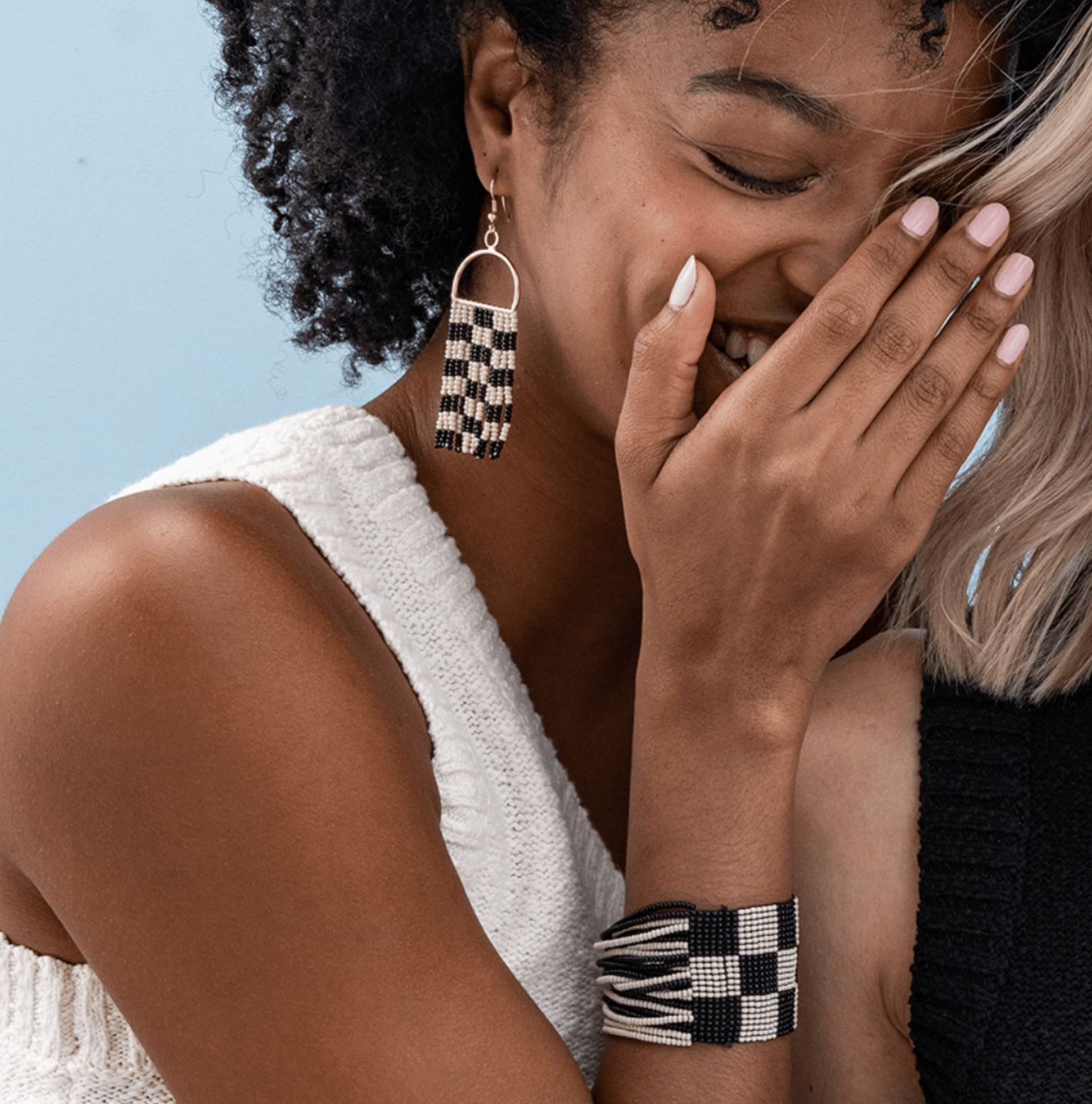 Allison Checked Earrings