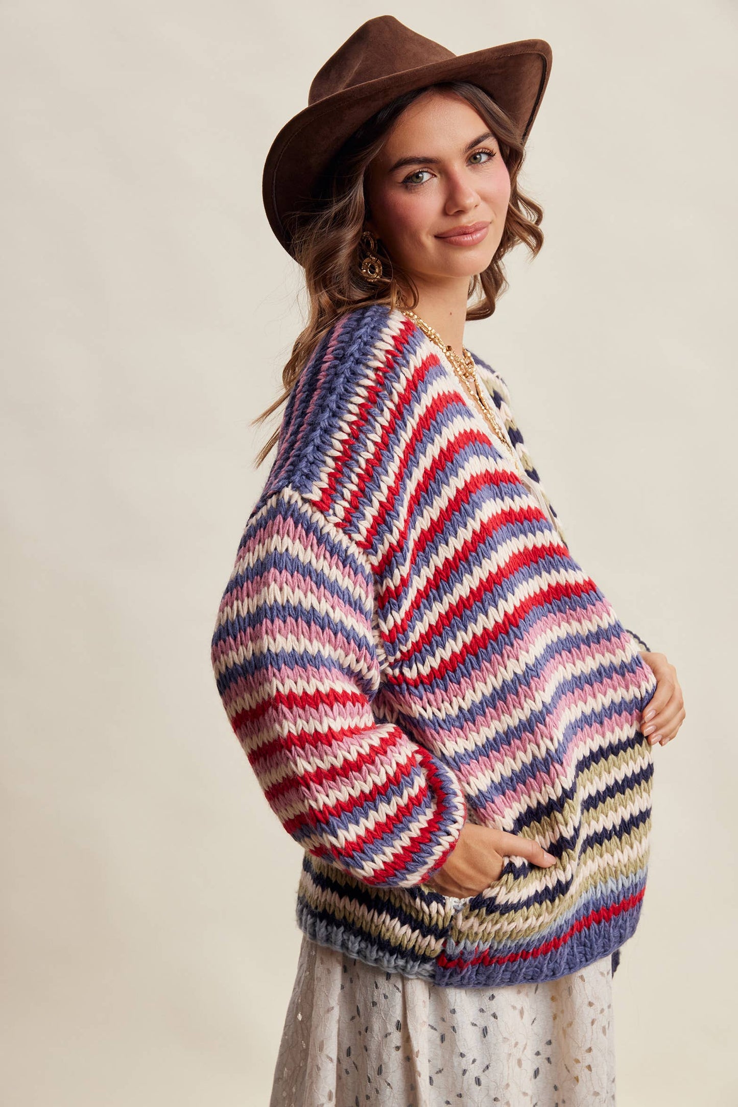 Happy Day Striped Cardi