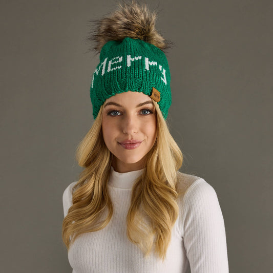 Green Merry Pom Hat
