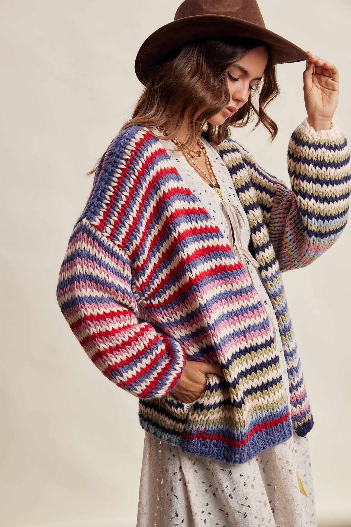 Happy Day Striped Cardi