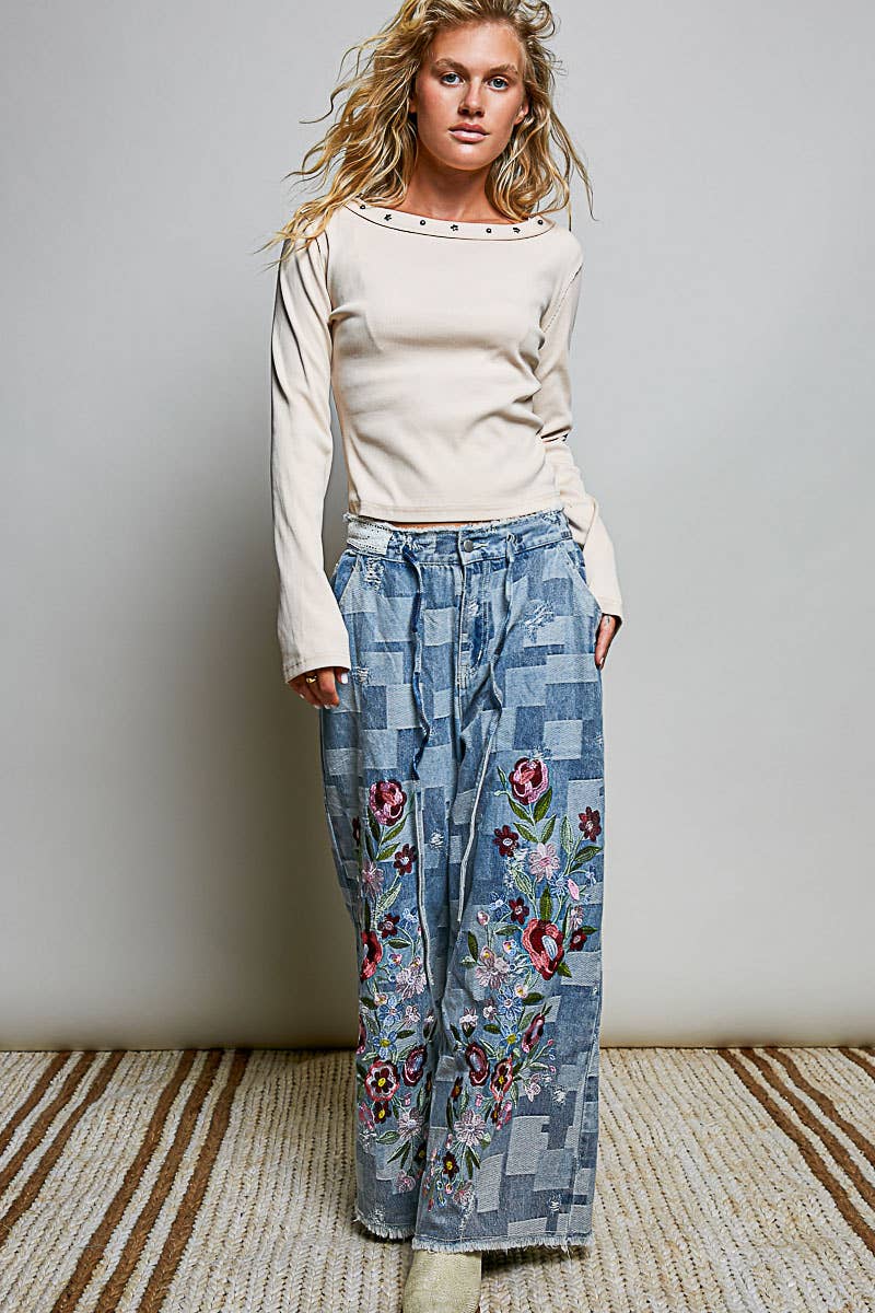 Trompe l'oeil Denim Pants