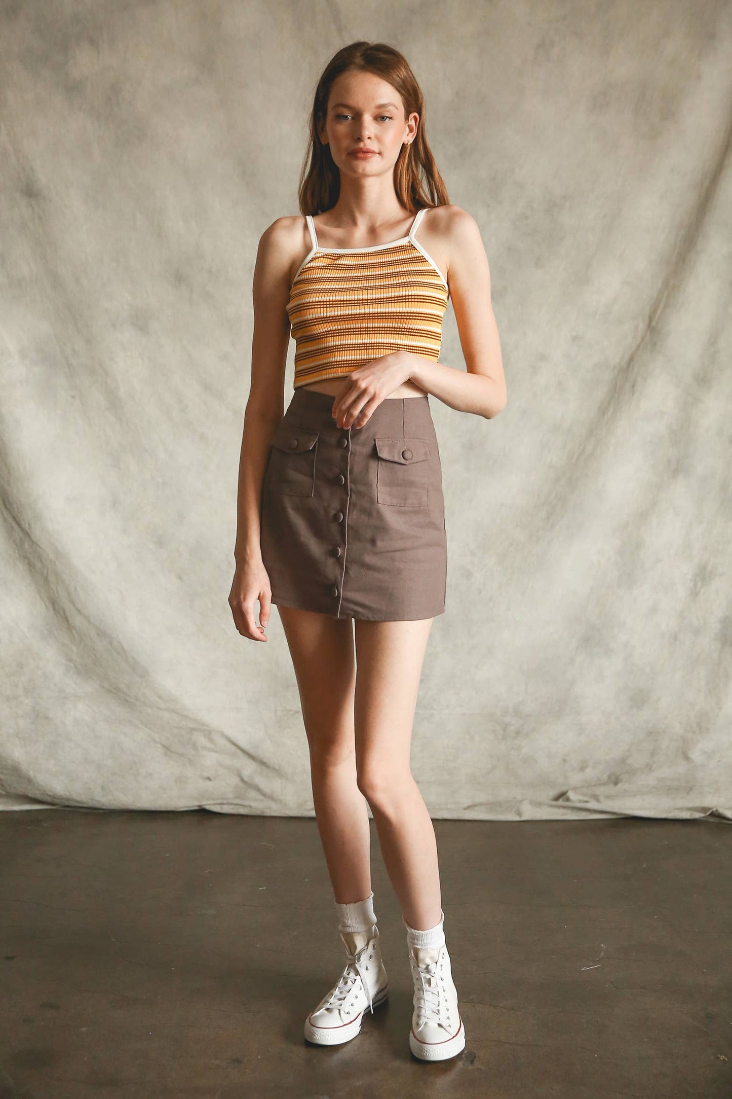 Striped Crop Cami
