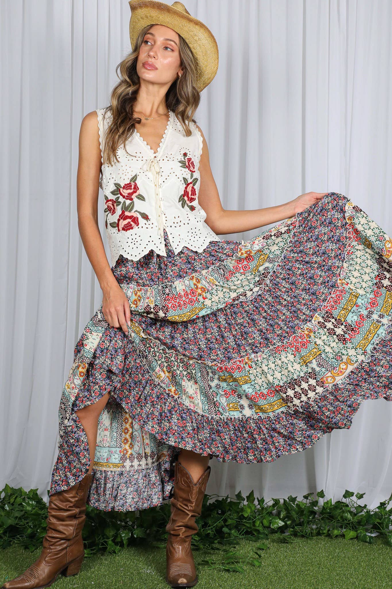 Rose Patch Vest