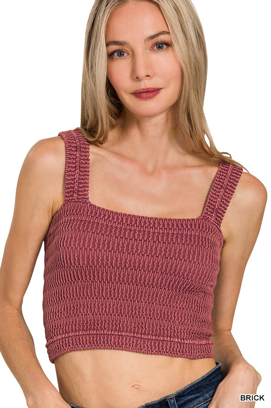 Stone Washed Bra Top