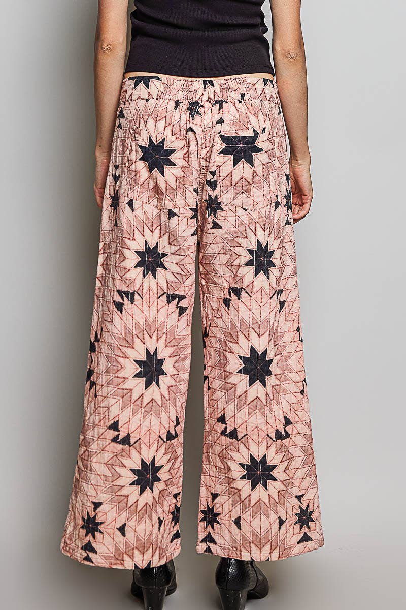 POL: Geo Star Quilted Pants