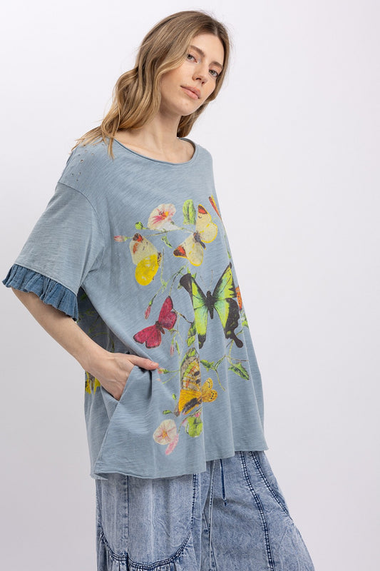Butterfly Ruffle Tee