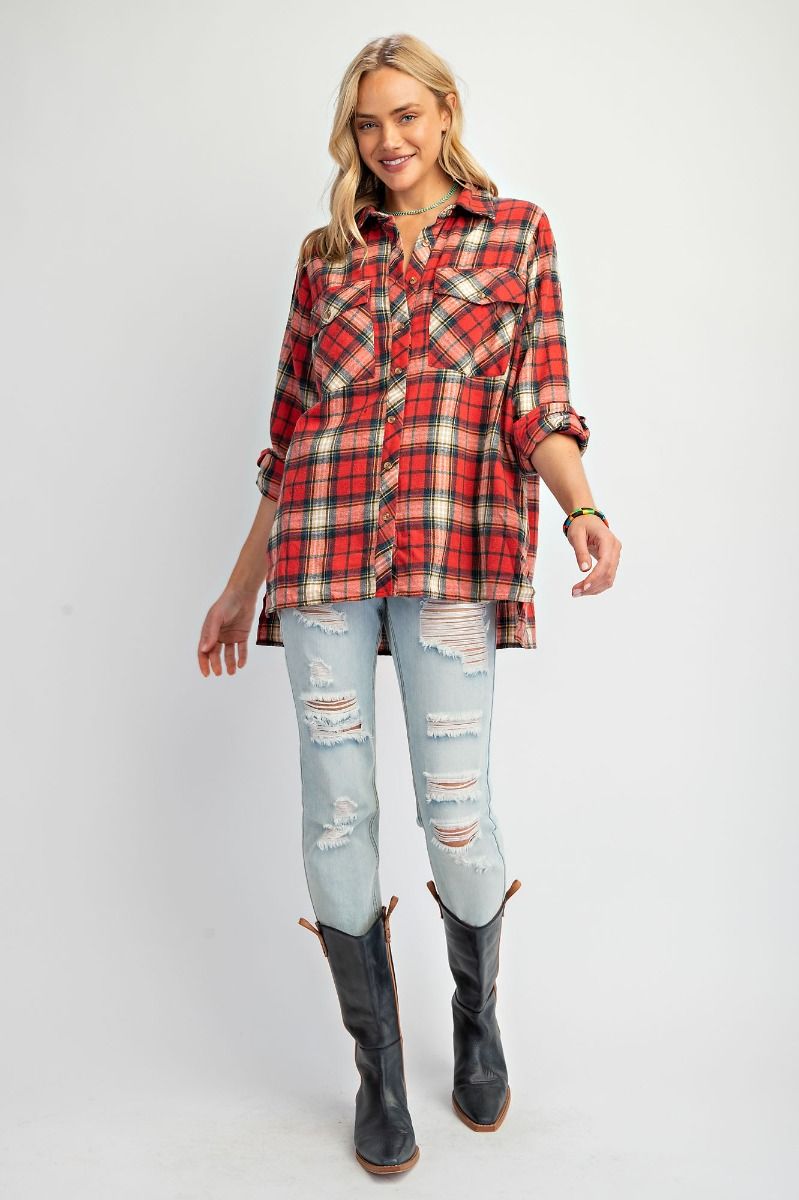 Elsie Plaid Top