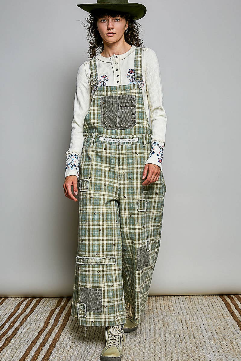 POL: Heart Stud  Overalls