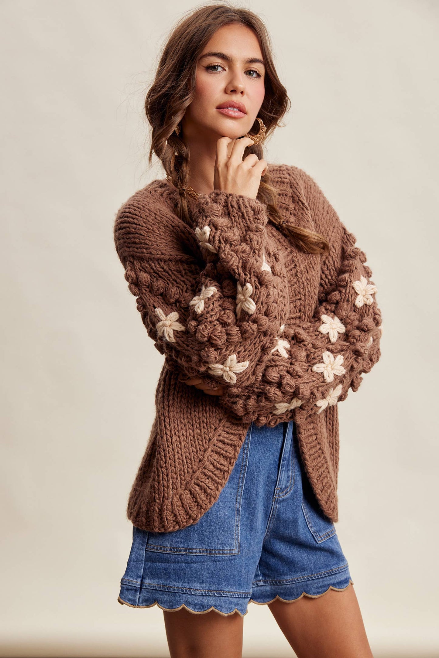 Bobble Sleeve Cardi