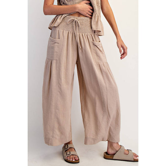 BAGGY WIDE LEG CROPPED PANTS