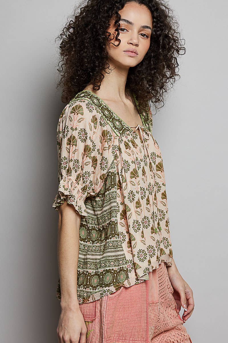 Pol: Beaded Accent  Top