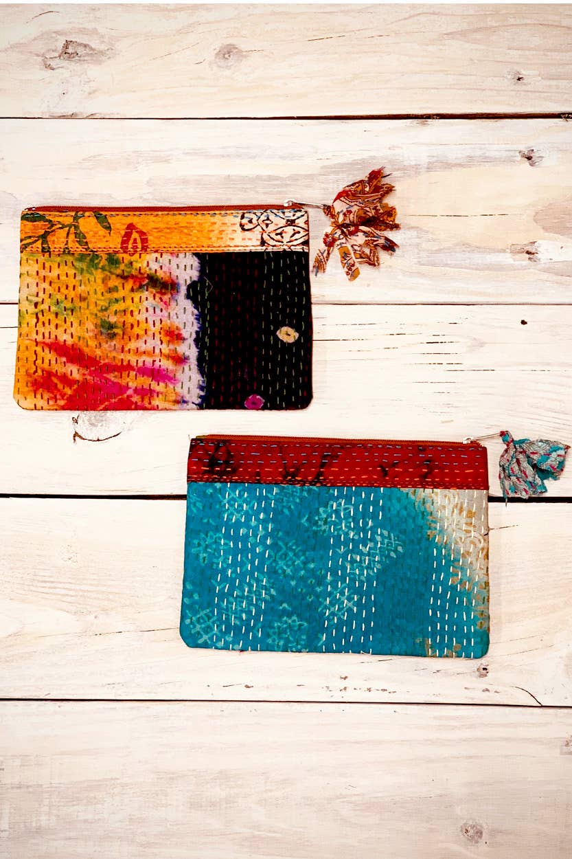 Kantha Accessory Pouch