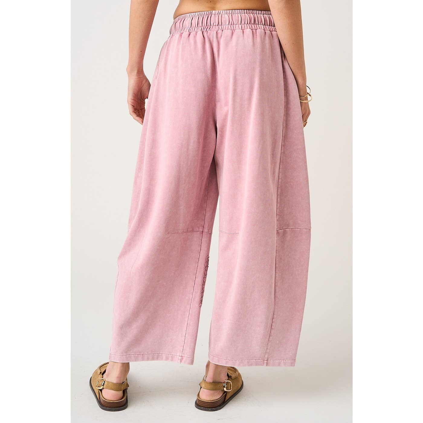 CROCHET PATCH BARREL SWEATS