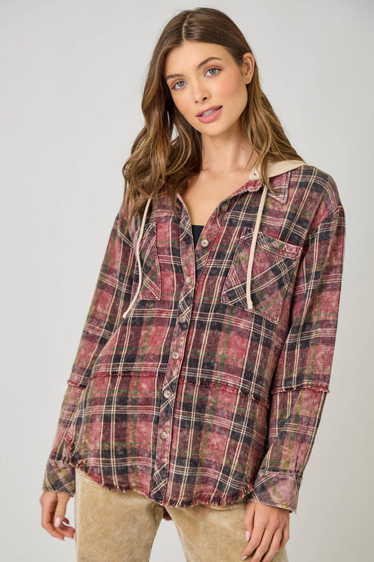 Double Cloth Plaid Shirt