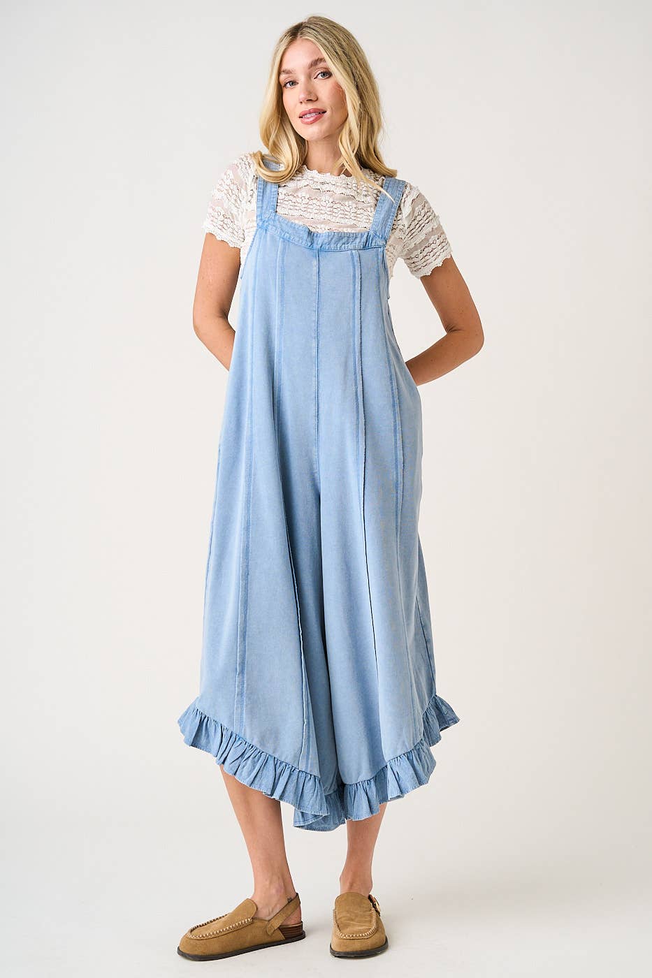 Crop Ruffle Jumpsuit