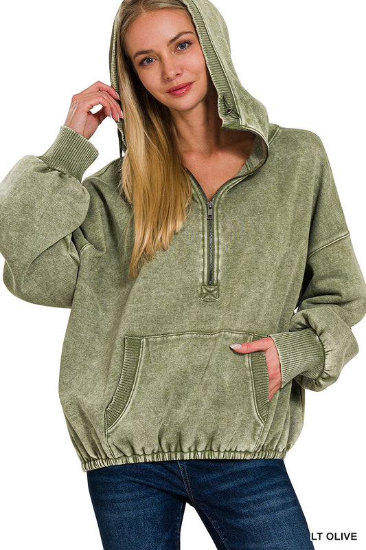 Half Zip Kangaroo Sweatshirt