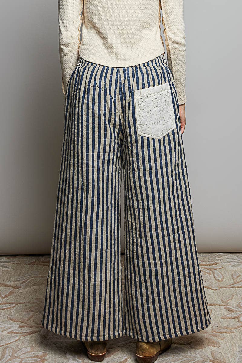 Pol: Striped Star Quilted Pants
