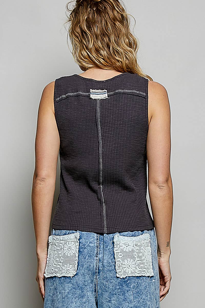 Star Patch Stud Top