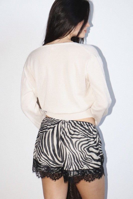 Zebra Print Shorts