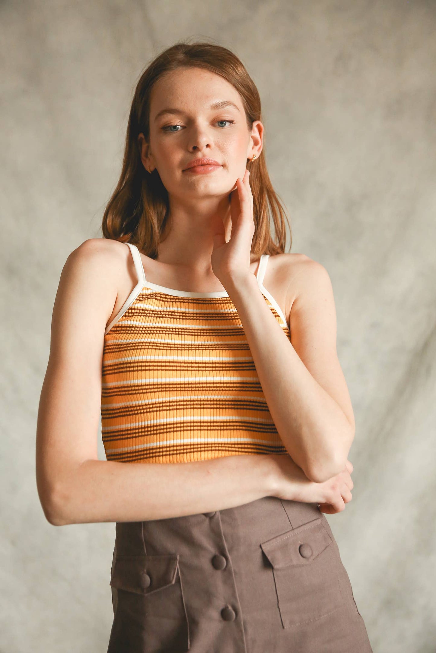 Striped Crop Cami