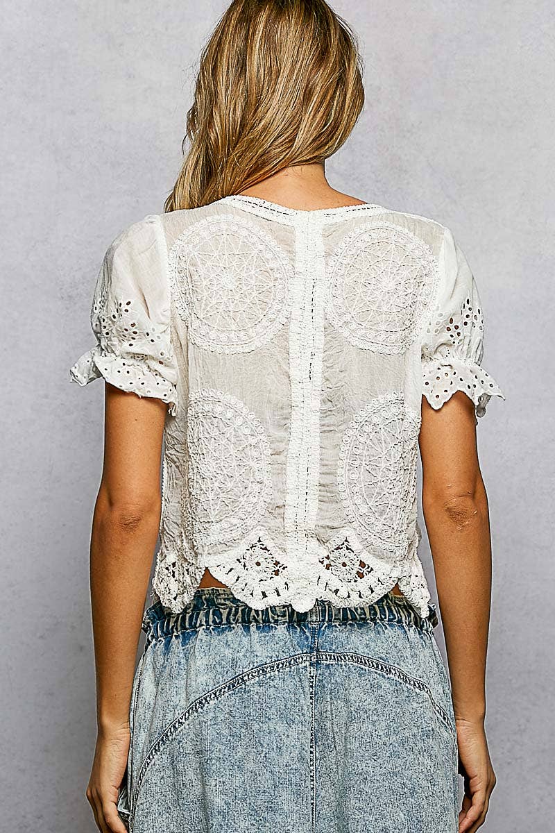 POL: Button Crochet Top