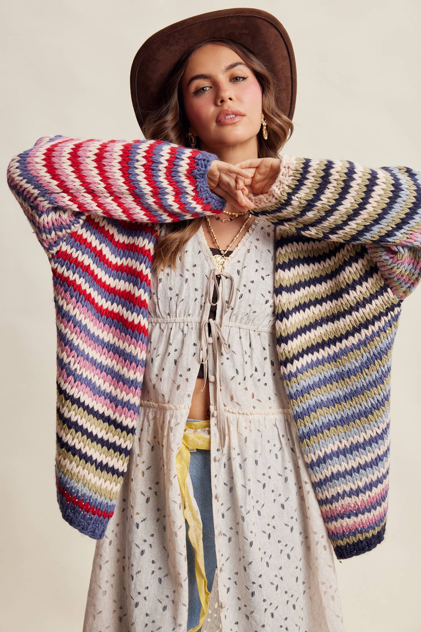Happy Day Striped Cardi