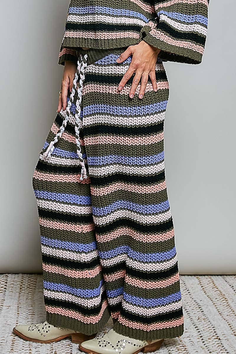 POL: Striped Sweater Pant