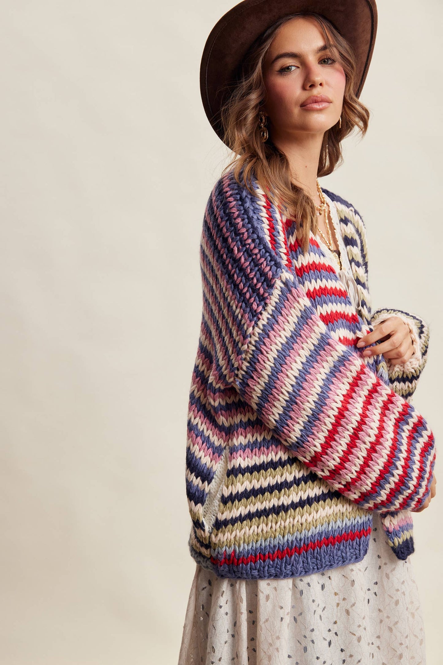 Happy Day Striped Cardi