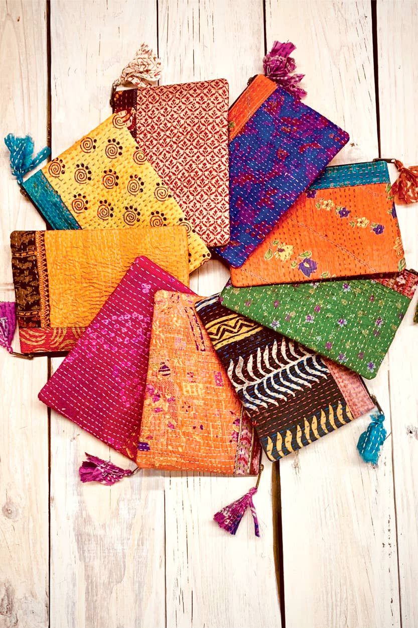Kantha Accessory Pouch