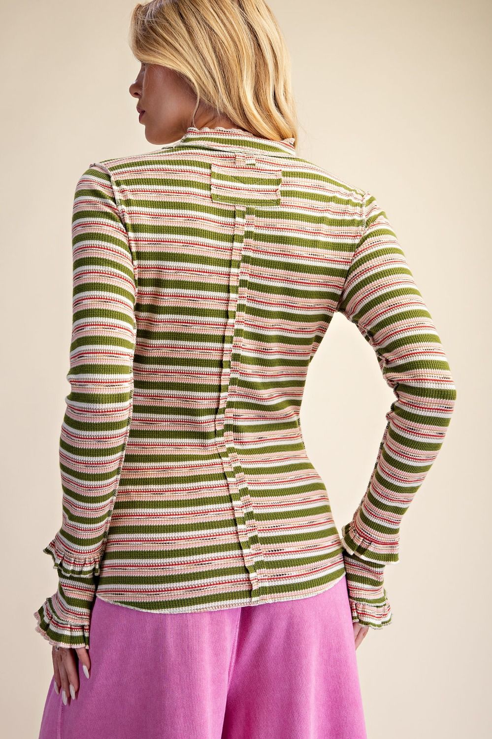 Striped Rib Knit Top