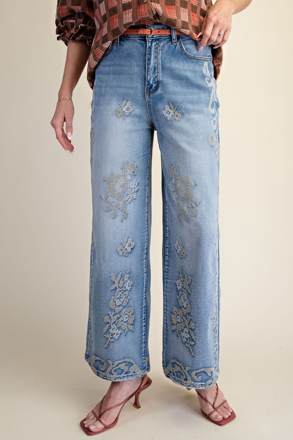 Cross Stitched Jeans