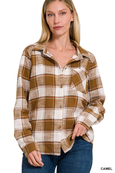 Sharon Plaid Top