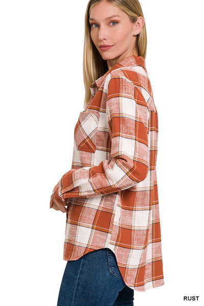 Sharon Plaid Top